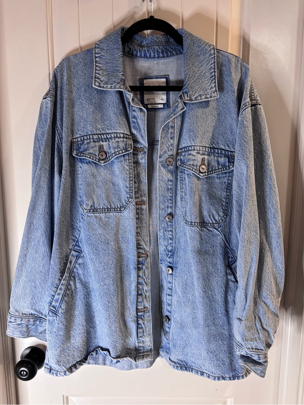Abercrombie & Fitch Vintage Light Wash Denim Jacket
